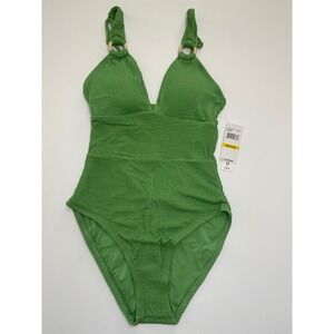 Lucky Brand Plunge Green One‎ Piece Swimsuit Size Medium